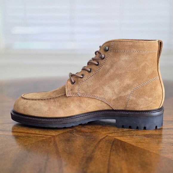 Polo Ralph Lauren MI Lug Lace Apron Boots Italian Suede Men's 11 Ankle Height - Picture 9 of 15